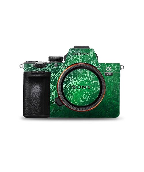 Green water ripple camera wrap